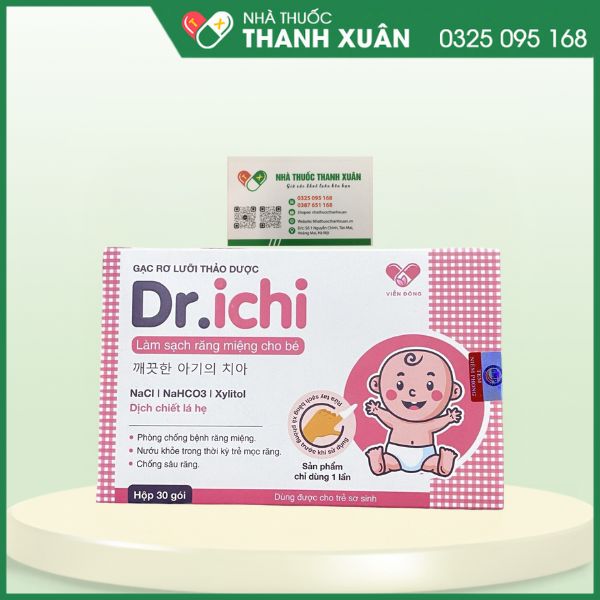 Gạc rơ lưỡi Dr.ichi - Giúp vệ sinh răng miệng, lưỡi cho trẻ sơ sinh và trẻ nhỏ